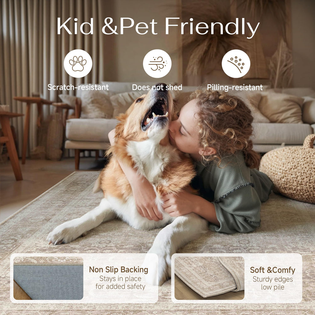Beige 2x7 Neutral Runner Rugs