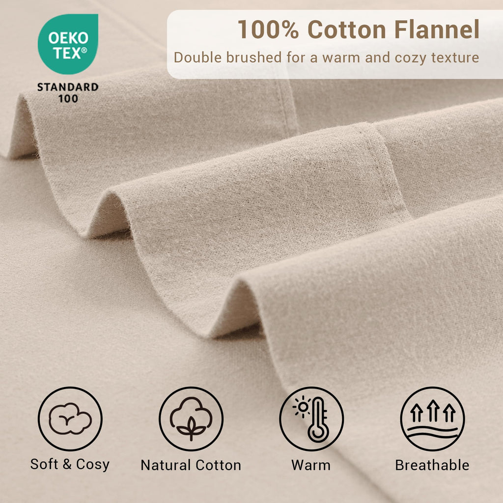 Cotton Flannel Sheets, Sand
