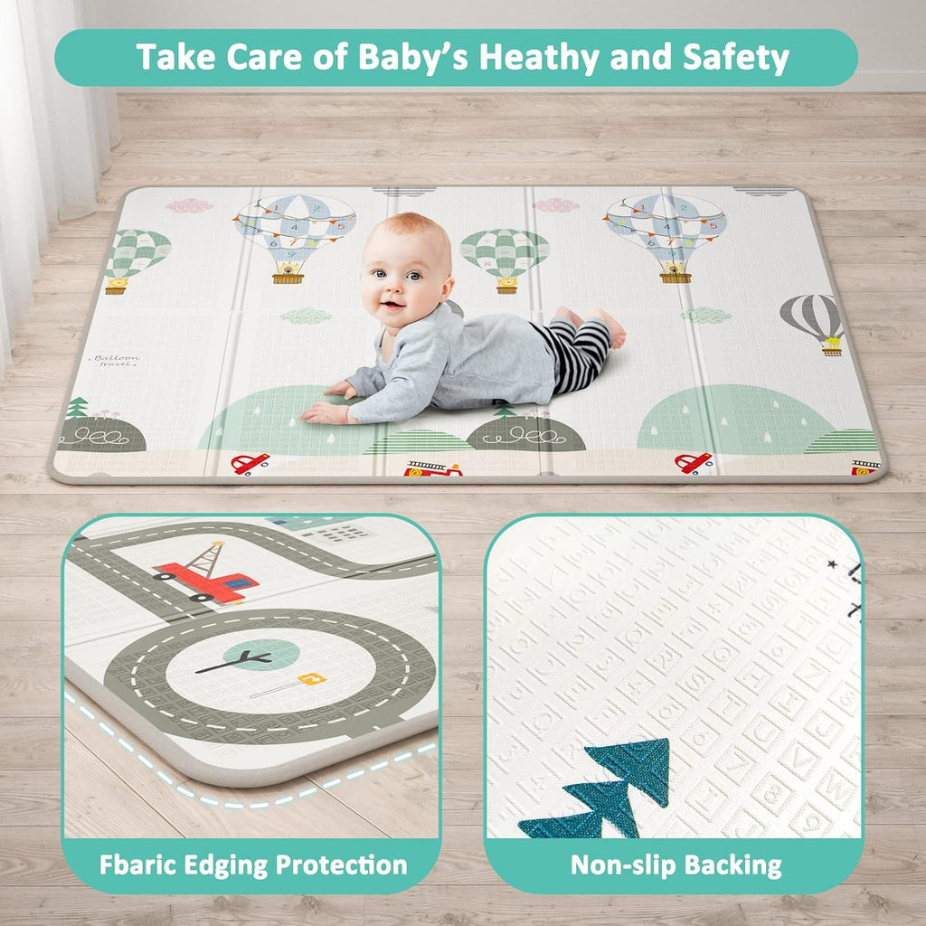 79x59inch Play Mat for Baby - Extra Large, Non-Toxic, Waterproof Playmat for Indoor and Outdoor Use