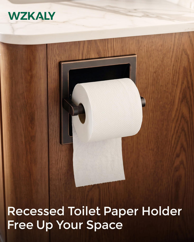 Recessed Toilet Paper Holder Wall Mounted Oil Rubbed Bronze