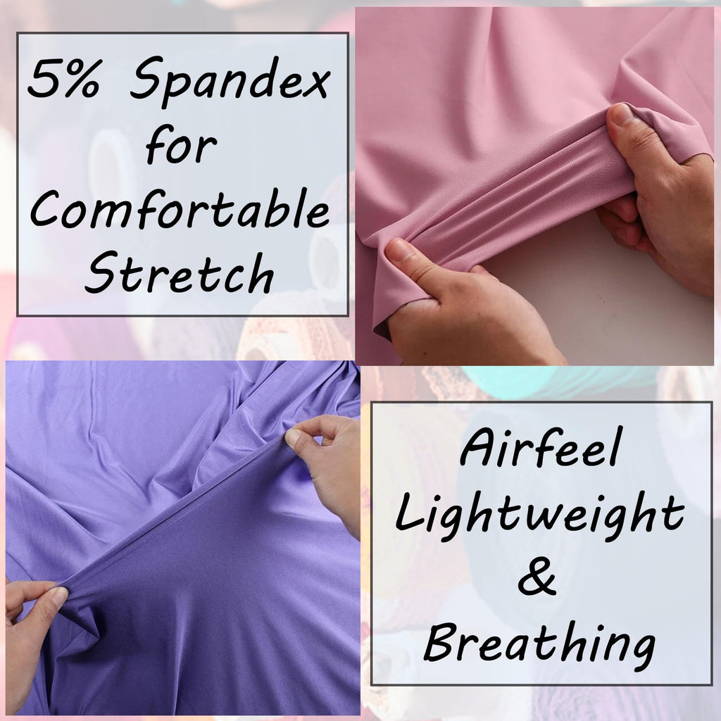 Cotton Spandex Fabric | by the Yard | Stretchy, Breathable, Lightweight Cotton Fabric | 60" Wide Roll | Sewing | 95%