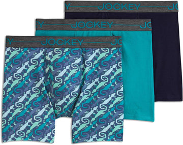 Boys' Underwear Cotton Stretch Boxer Brief - 3 Pack