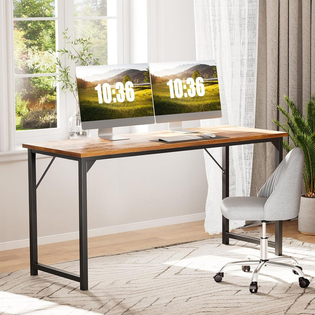 Computer Small Office Desk 40 Inch Student Study Writing Work with Headphone Hooks & Storage Bag Modern Simple PC Home