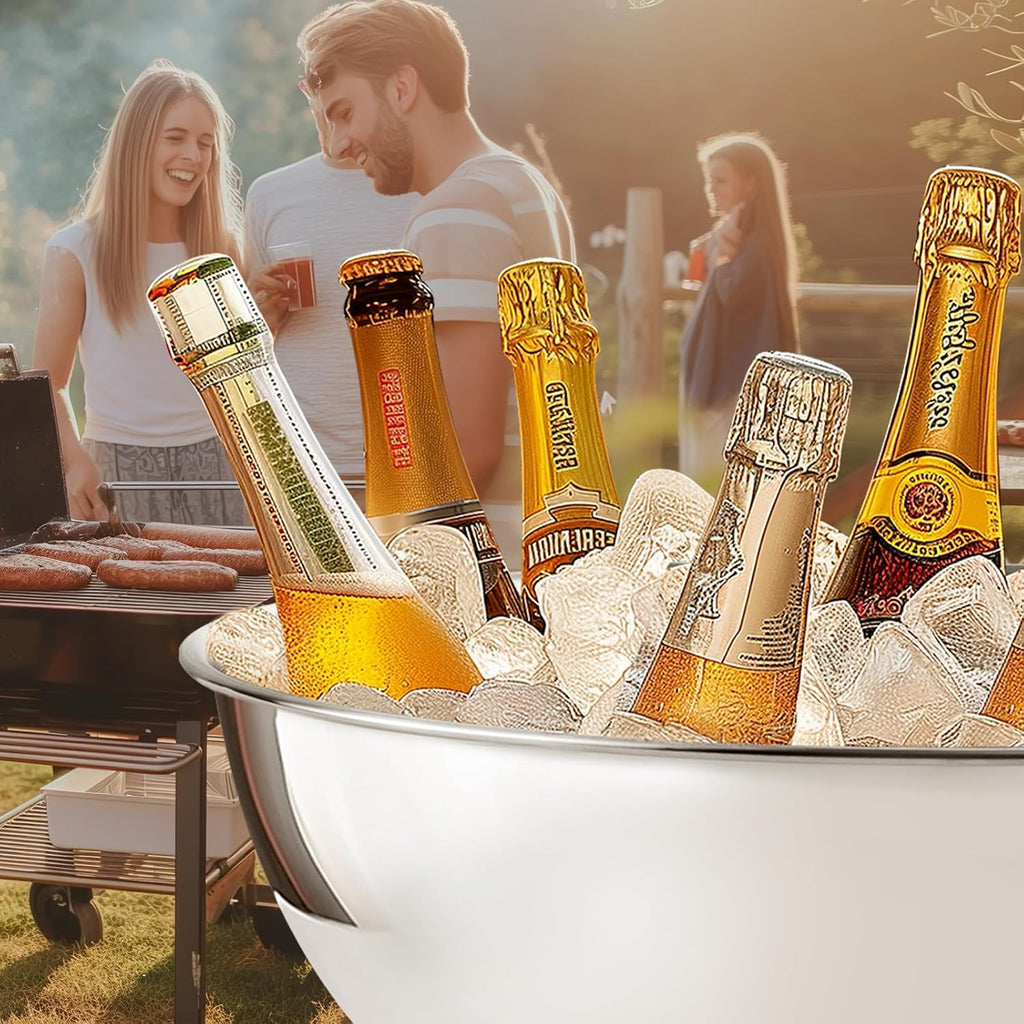 12L Premium Large Size Ice Bucket, Stainless Steel Champagne Bucket for Parties with Great Performance and Sleek