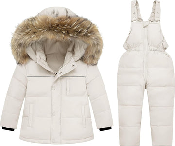 Toddler Snow Suit Winter Coat and Snow Pants Set, Skiing Snowsuit Girls & Boys, Kids Toddler Snowsuit 2-3-4-5