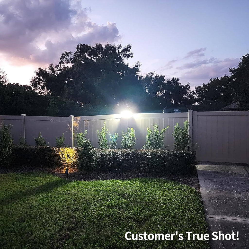 Solar Outdoor Lights, Motion Sensor with Dual Sensors Waterproof | Solar Flood Lights 270°Wide Angle for Outside with