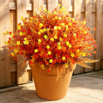 Artificial Fall Flowers for Outdoors, 36 pcs Faux Outdoors Plants Realistic Artificial Autumn flower UV Resistant for