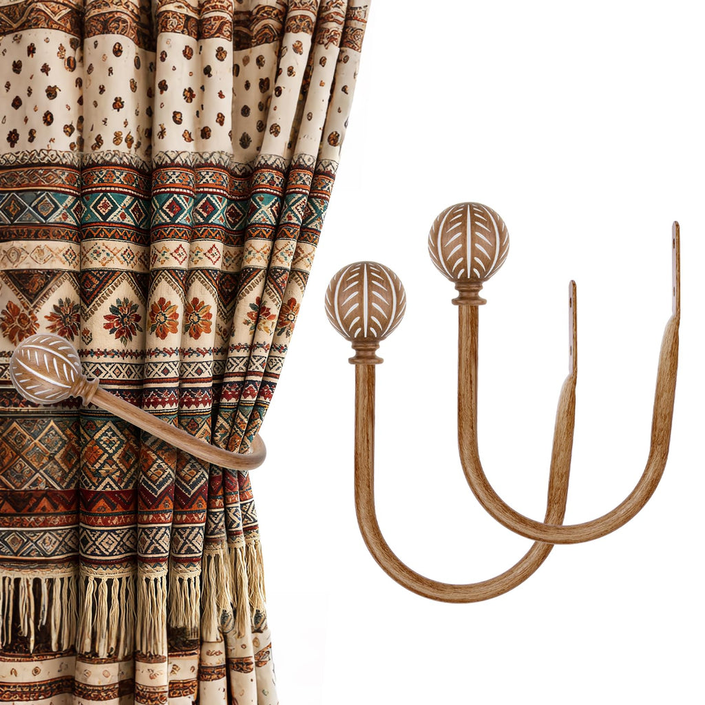 Wood Curtain Holdbacks 2pcs Big
