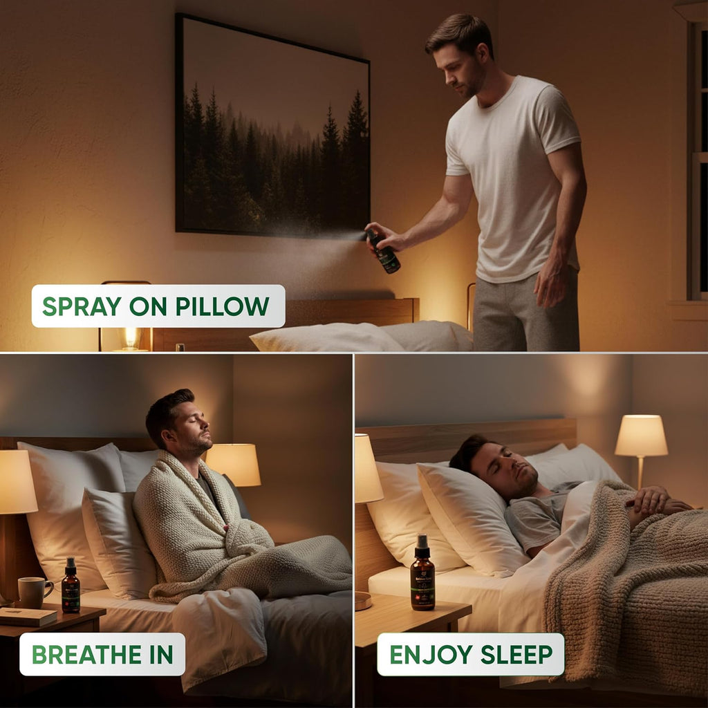 Award Winning Linen Spray for Bedding, 100% Natural Bed Spray, Pillow Mist Sleep Spray for Adults, Deep Sleep Pillow - Set of 2