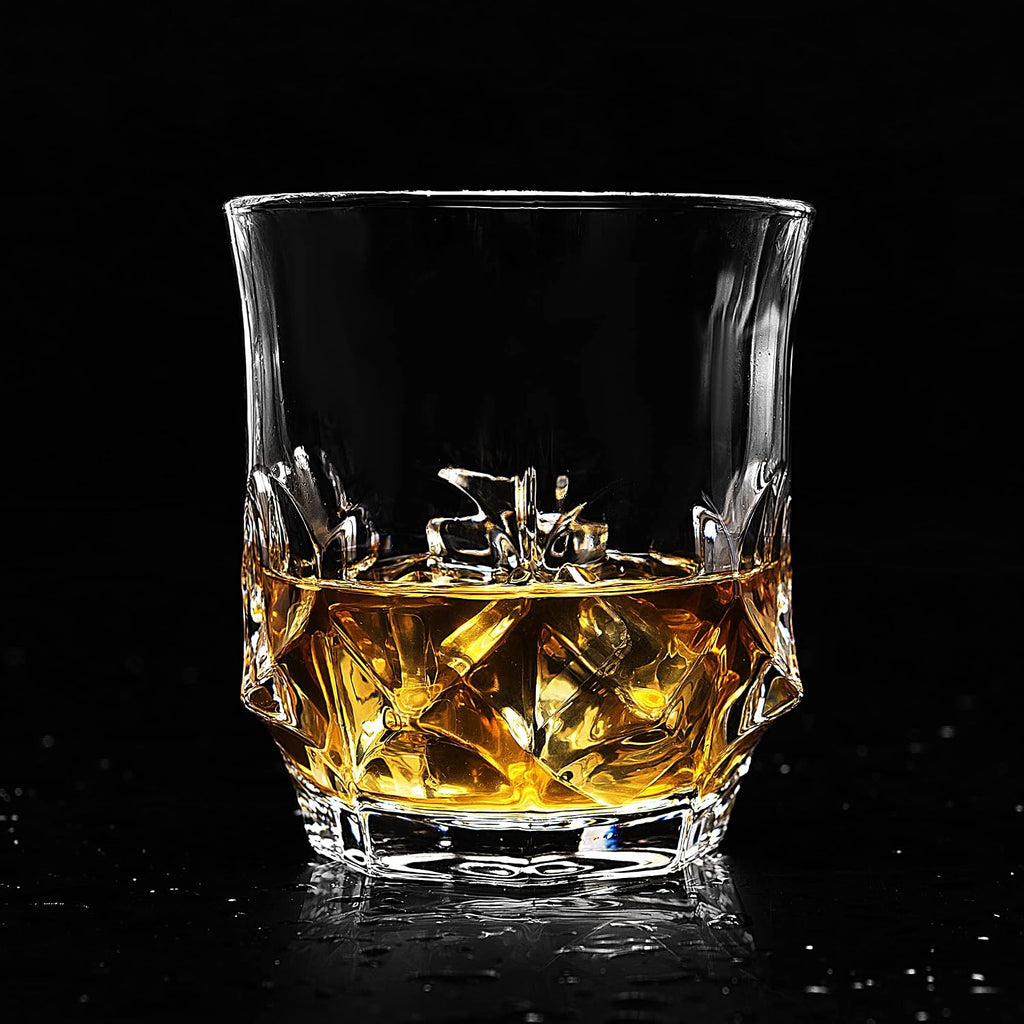 Whiskey Decanter Sets 25 Oz Liquor Bottle with 10 Oz Crystal Glasses - Set of 3