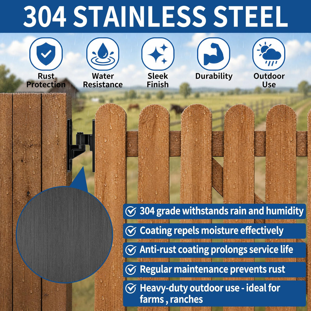 Heavy Duty Gate Hinges, 4 Pack, 5/8" Pin, 304 SS, Screws Included