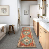 Felice Boho Tribal 2'6" x 10' Washable Runners for Hallways, Oriental Kitchen Runner Rugs Non Skid W