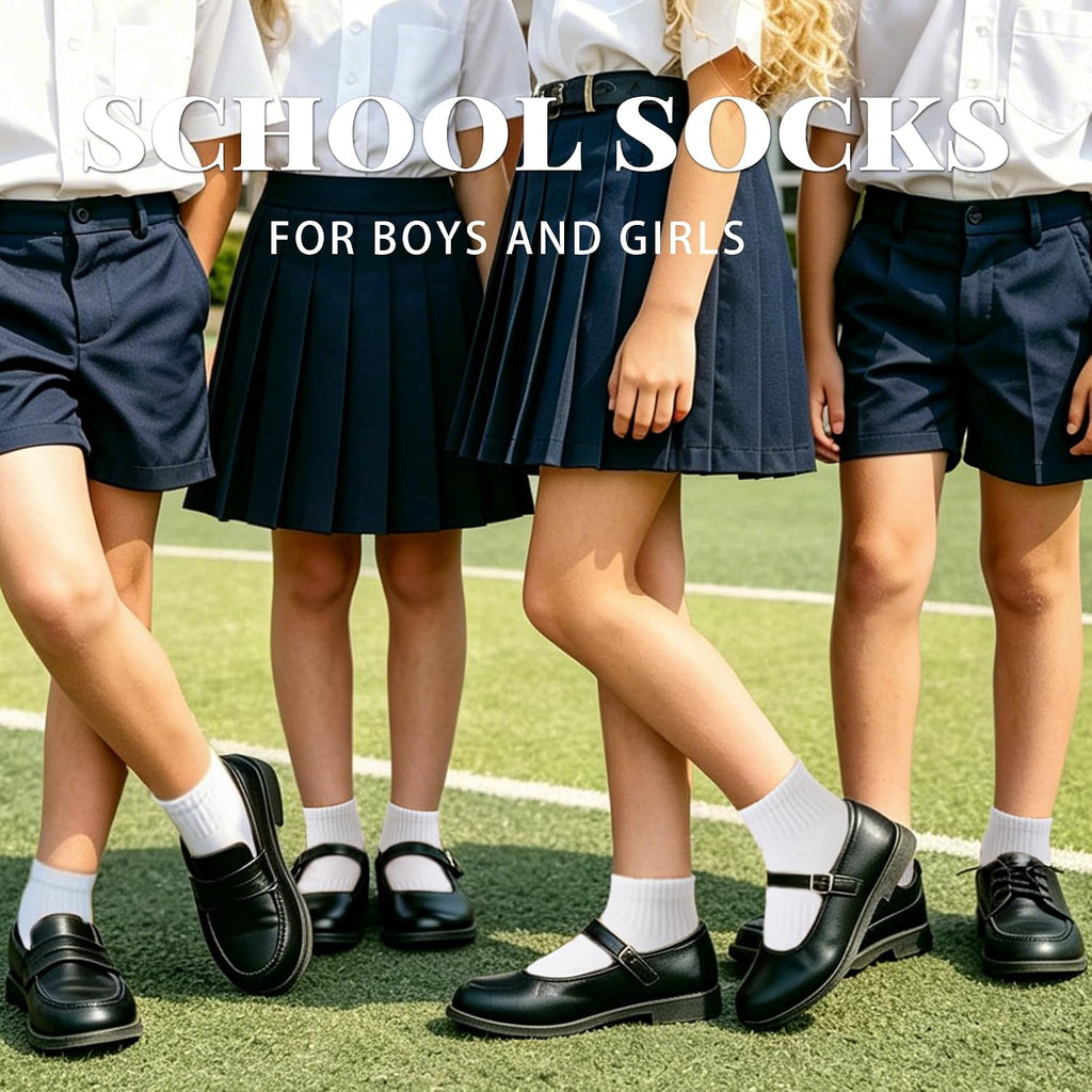 Kids Ankle Athletic Socks Boys Girls Youth Teen Quarter Cotton Sports Running Mini Crew Sock 6 Pairs