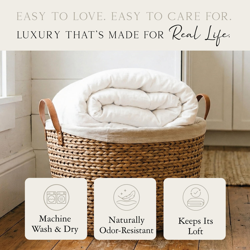 Bamboo Viscose Duvet Insert, King/Cal King Size, All Season