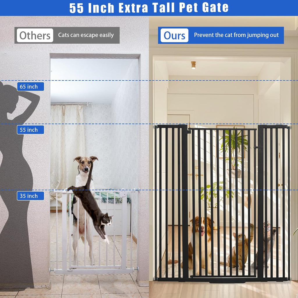 55 Inch Extra Tall Pet Gate for Cats