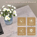 Fireplace TV Stand for TVs up to 65 Inches, Modern Entertainment Center with Built-In Electric Fireplace Heater and Adjustable Glass Shelves, Grey