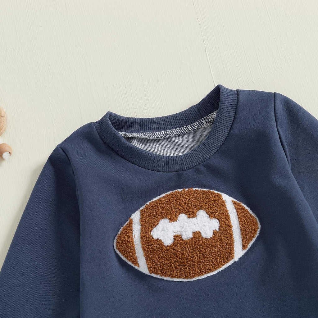 Toddler Baby Boy Football Outfit Embroidery Sweatshirt Pants Infant Fall Outfits 12 18 Boys Clothes
