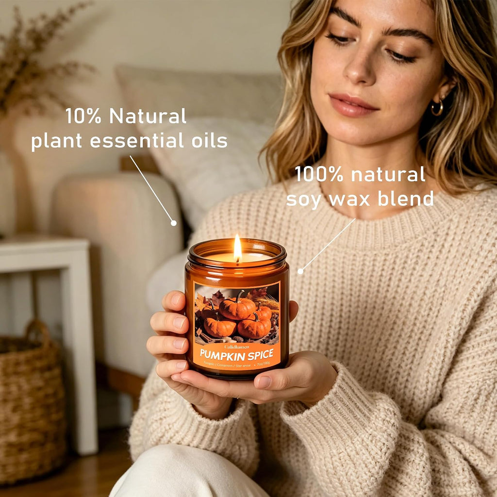 Fall Scented Candles - Soy Wax Candle, 42 oz - Set of 42