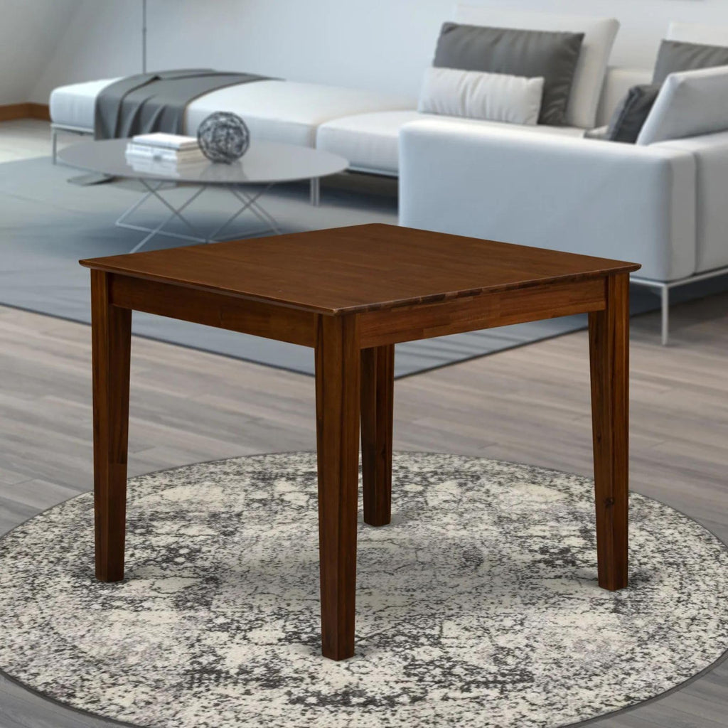 West Furniture OXT-AWA-T Oxford Square Kitchen Dining Table for Small Spaces, 36x36 Inch, Antique Walnut