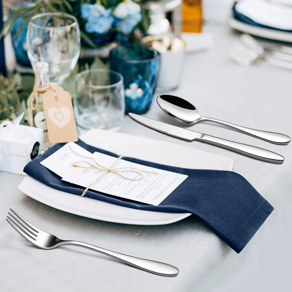 Silverware Flatware Set for 8, 40 Piece Stainless Steel Cutlery Set