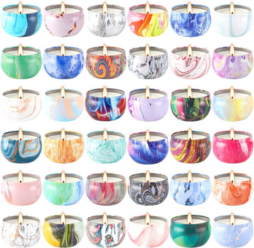 36 Pack Scented Candles Gift Set for Woman, Jar Candle, 2.5 oz Soy Wax Tin Candle-Ideal Gift for Travel Home Décor