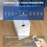 10000 BTU Mobile Portable Air Conditioner for Rooms Up to 441 Sq.Ft., 4-in-1 AC Unit with Cooling, Dehumidifier, Fan