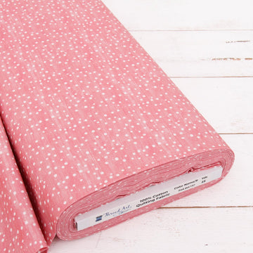 Vintage Pink Dots Cotton Quilting Fabric - By the Yard
