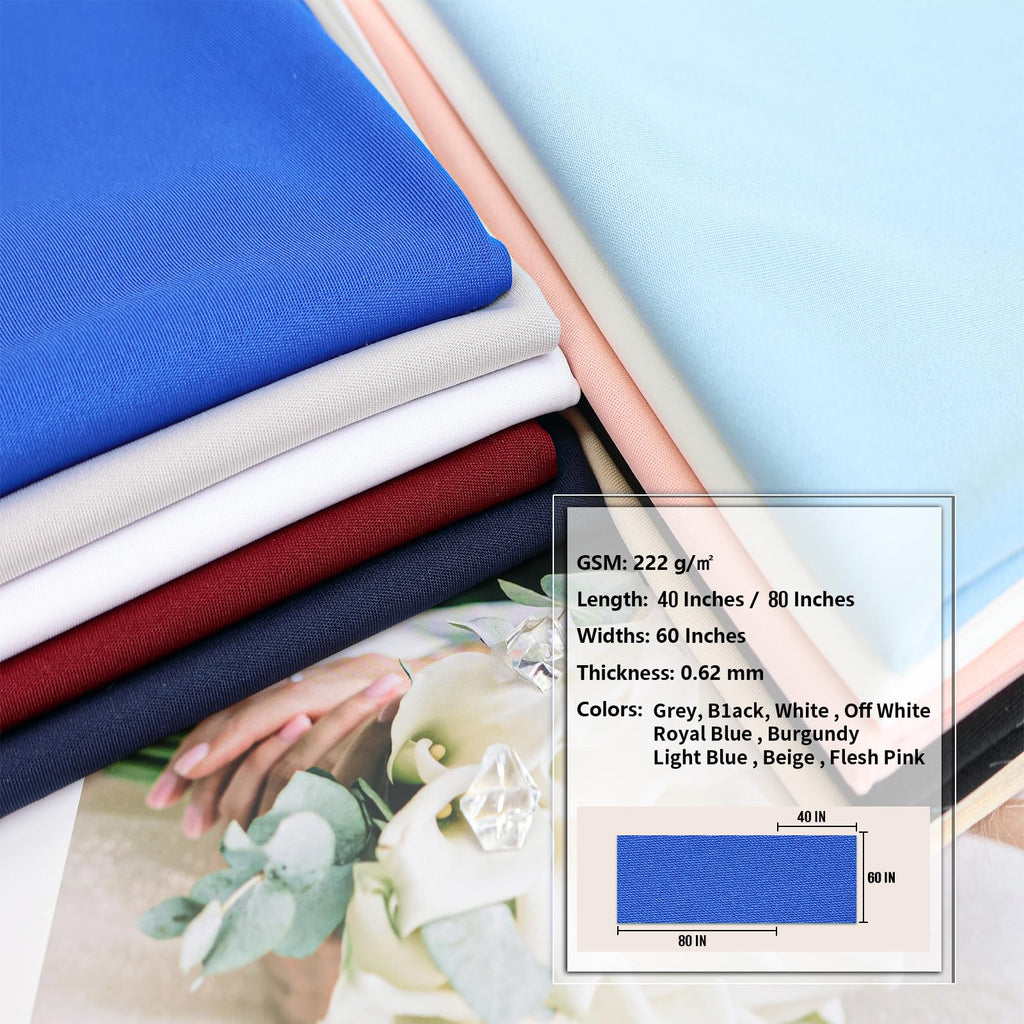 Nylon Spandex Fabric | 4-Way Stretch Nylon Matte Tricot Swimsuit Fabric | Swimwear, Sports, Dance, Yoga Wear (Royal