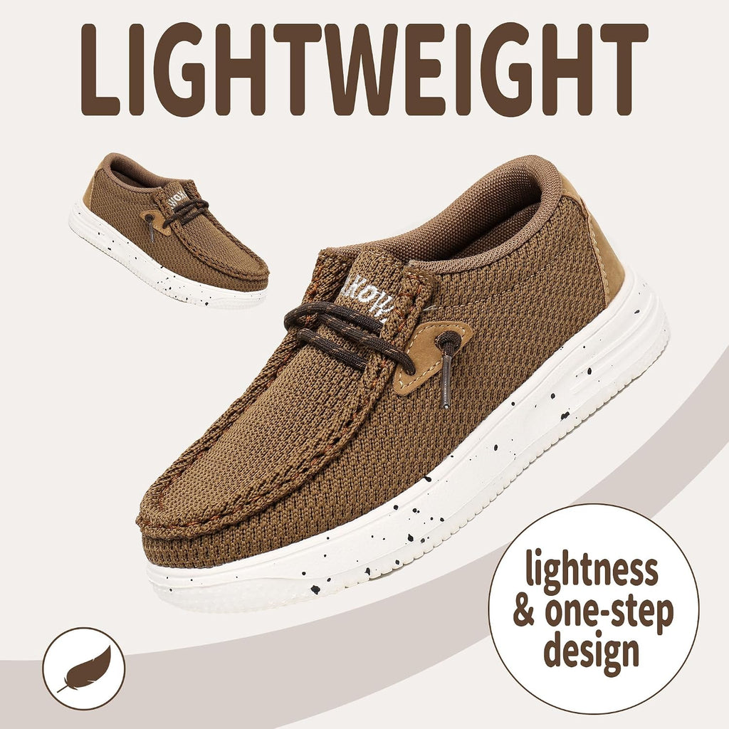 Kids Boys Girls Loafers Slip-On Casual Walking Boat Dress Shoes