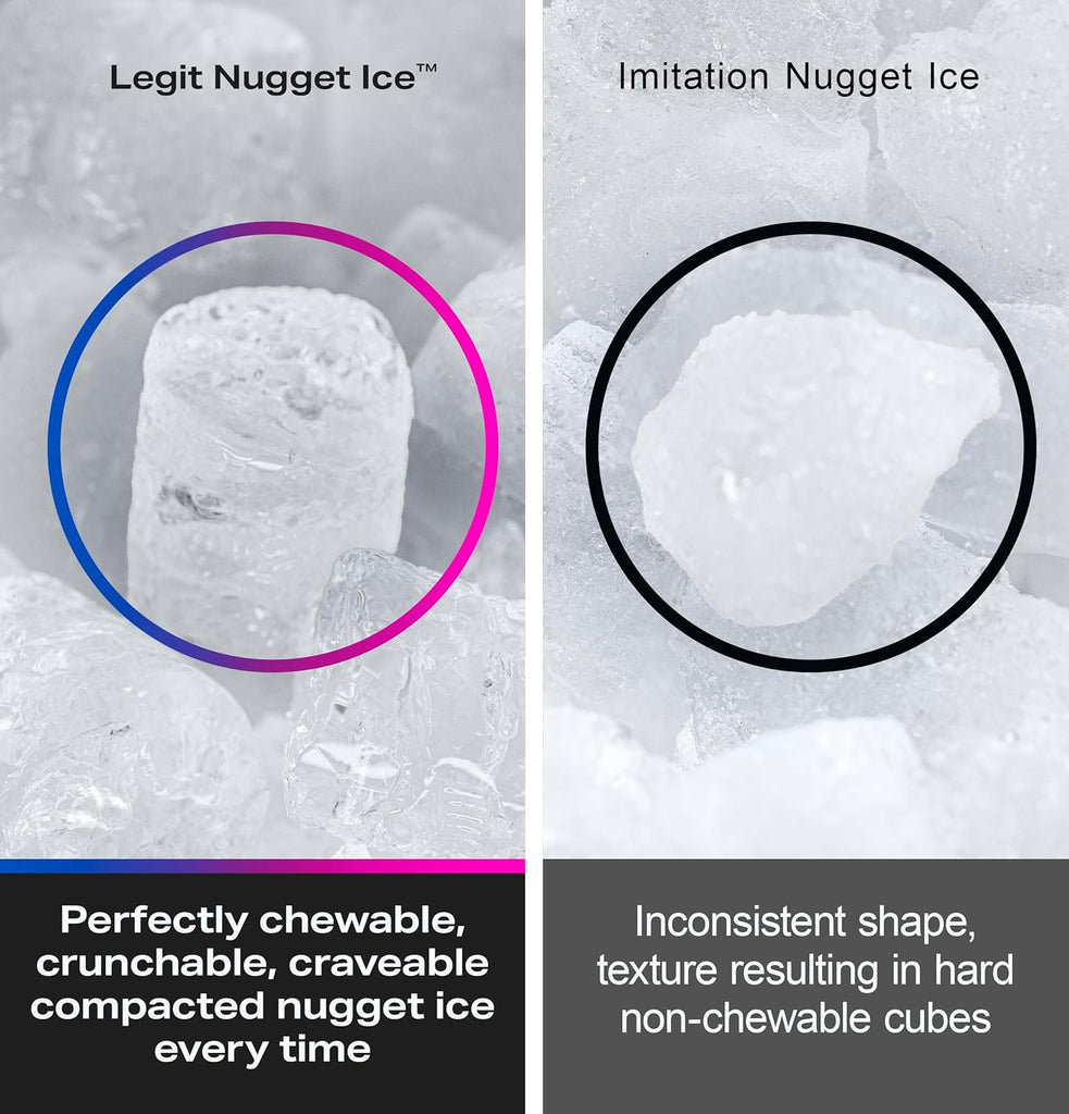 2.0 with 0.75 Gallon Tank, Chewable Crunchable Countertop Nugget Ice Maker, Scoop included, 38 lbs in 24 hours