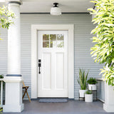 Fiberglass Entry Door, 36'' x 80'' Front Exterior Door with Brickmould and Vinyl Frame, Right Hand Inswing White