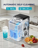 Nugget Ice Maker Countertop, Max 40lbs/Day, Auto-Cleaning, 2Qt Reservoir, Compact Sonic Ice Maker with 2.5lbs Basket