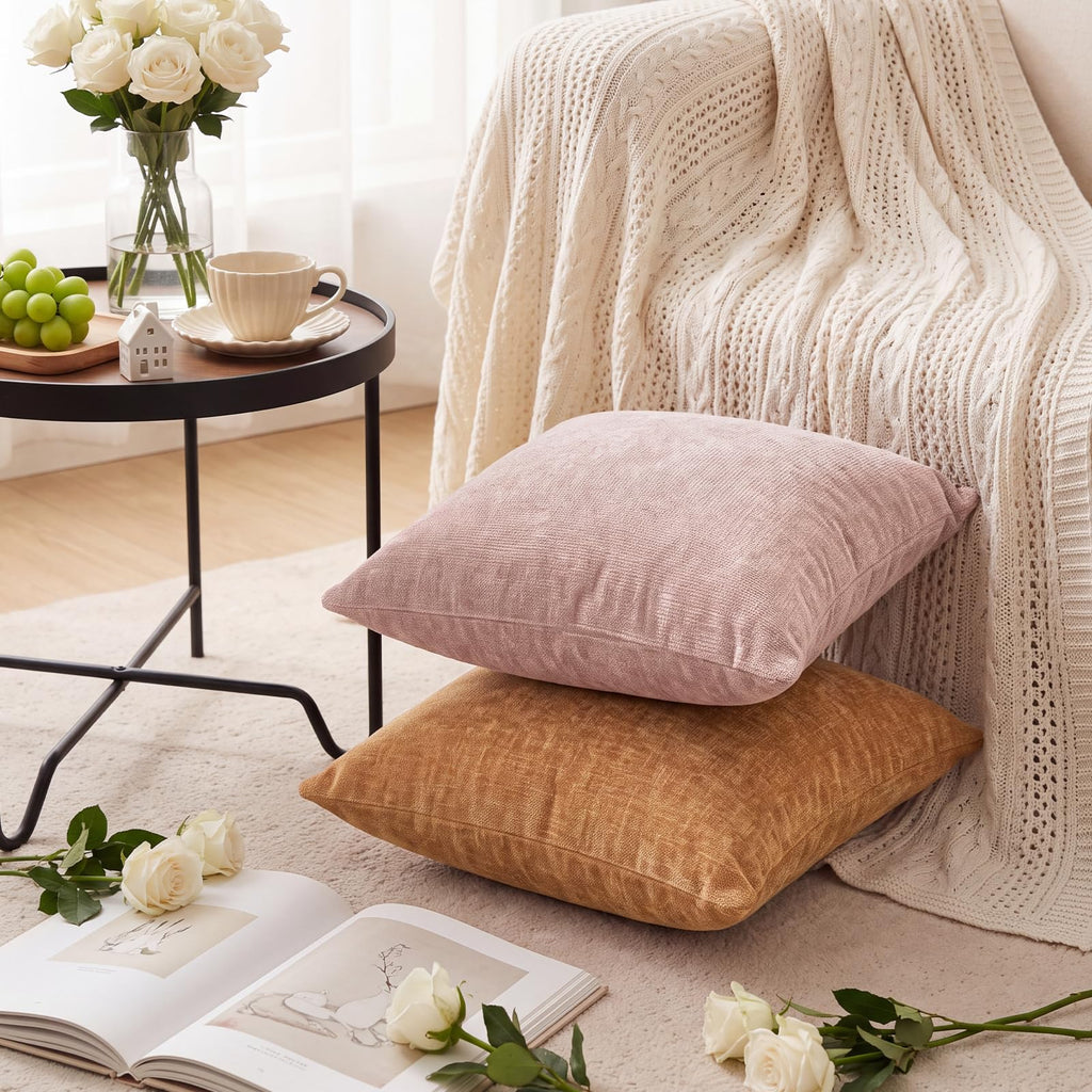 57" Wide Chenille Fabric by the Yard, Luxurious Velvet Texture Plush Material for Sofa Chair Reupholstery, Thick