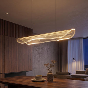 Moden Pendant Light Nordic Lotus Leaf Acrylic LED Chandelier 3-Color Temperature(3000K/4500K/6000K) Staircase Living