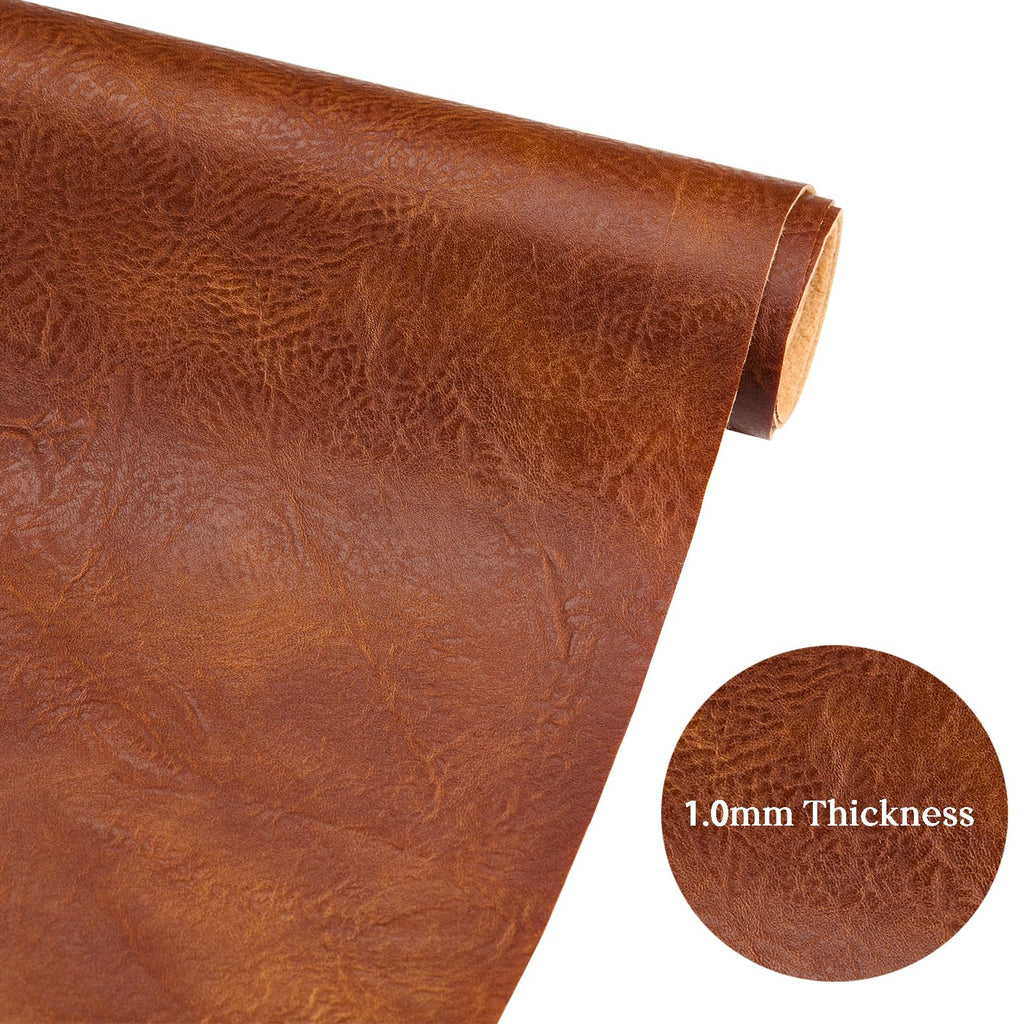 Faux Leather Fabric 55" Wide Crazy Horse PU 1.0mm Thicken