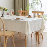 Rectangle Tablecloths Rectangular Cotton Fabric Waterproof Table Cloth Rectangle Table for 6 Foot Fa