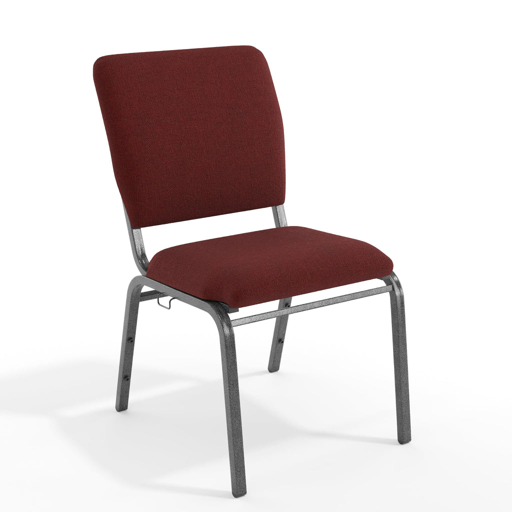 18.5" Wide Maroon Stacking Church Chair