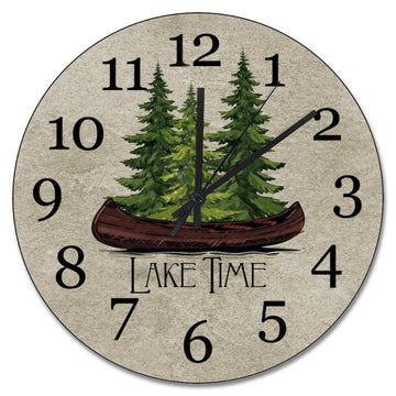 Lake House Wall Clock Cabin Wall Clocks Lake Time Clock Rustic
