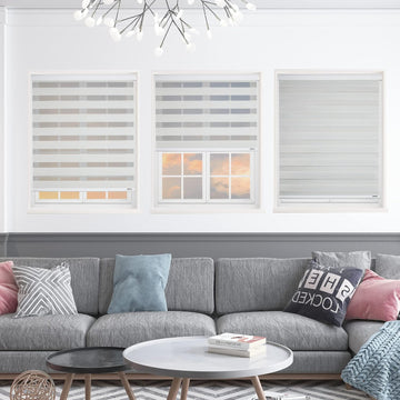 Custom Size Zebra Blinds for Indoor Window Roller, Zebra Shades for Windows Privacy Light Filtering Shades