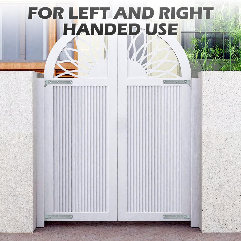 2 Sets 12'' Zinc Strap Hinge for Gates, Heavy Duty Gate Strap Hinge Zinc Plated with L-Screw (M16 × 101mm) for Barns