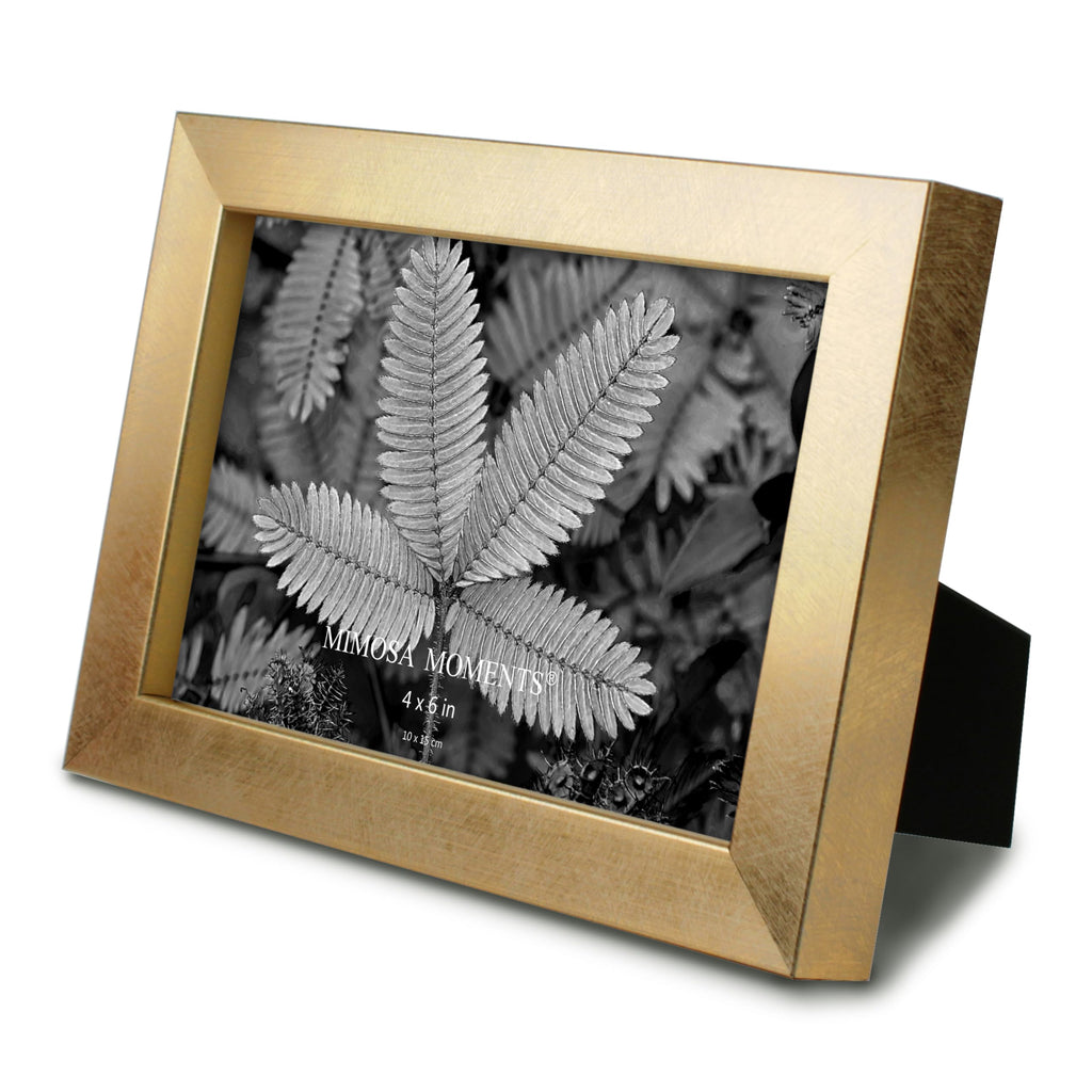 4x6 Brushed Satin Metallic Brass Picture Frame