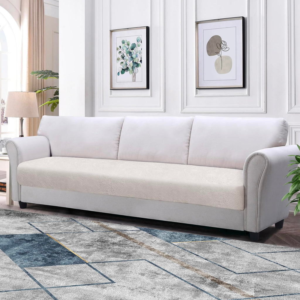 Couch Cushion Cover Leather-Look 1PC Stretch Sofa Seat Slipcover Individual Sofa Cushion Cover Couch Seat Protector