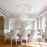 28 Inch Large Ceiling Medallion for Chandelier, French Victorian PU Ceiling Medallion Combination Decorative