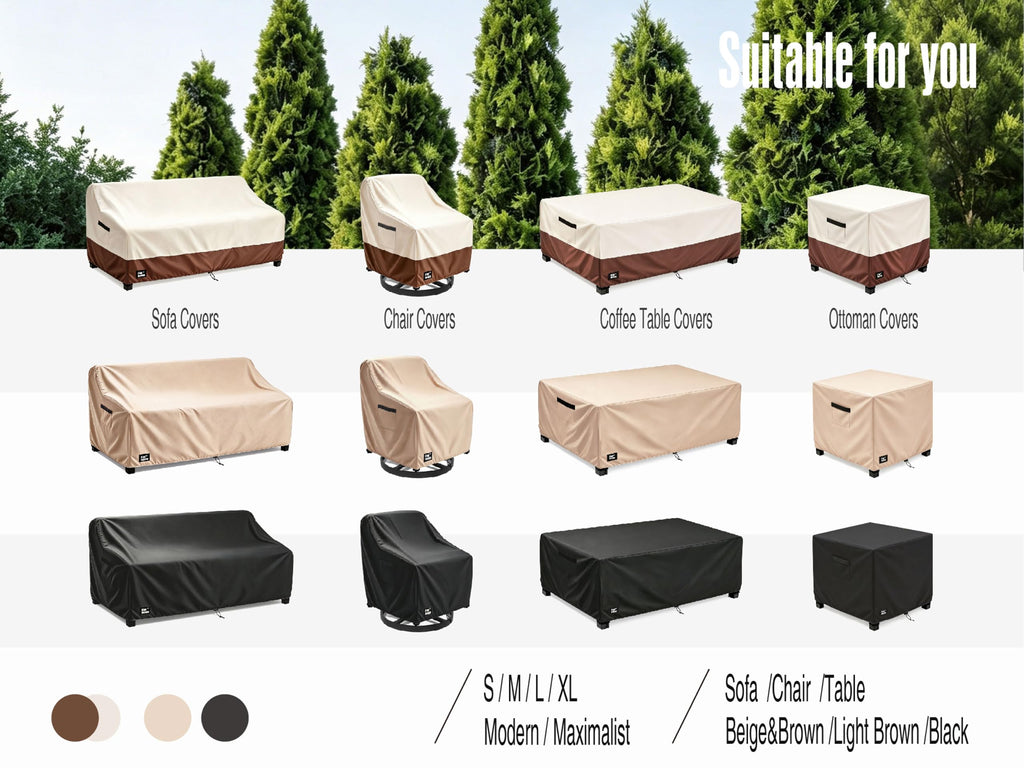 3-Seater Outdoor Sofa Cover, 93Wx40Dx35H inches Outdoor Furniture Covers Waterproof, 100% Waterproof Heavy Duty Patio