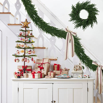 16FT Realistic Christmas Garland Pine Garland Real Touch Green Artificial Greenery Garland Artificial Pine