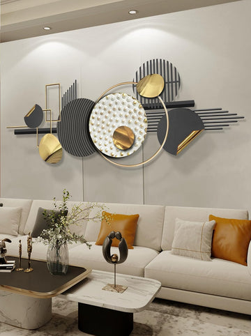 Large Metal Wall Decor,Black White Art 59×20