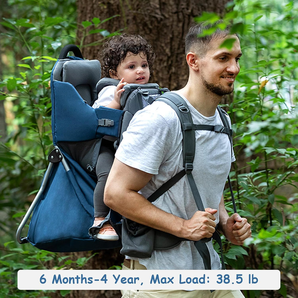 Hiking Baby Carrier Backpack, Lightweight Child Carrier, Breathable Mesh Toddler Carrier for Outdoor Adventures