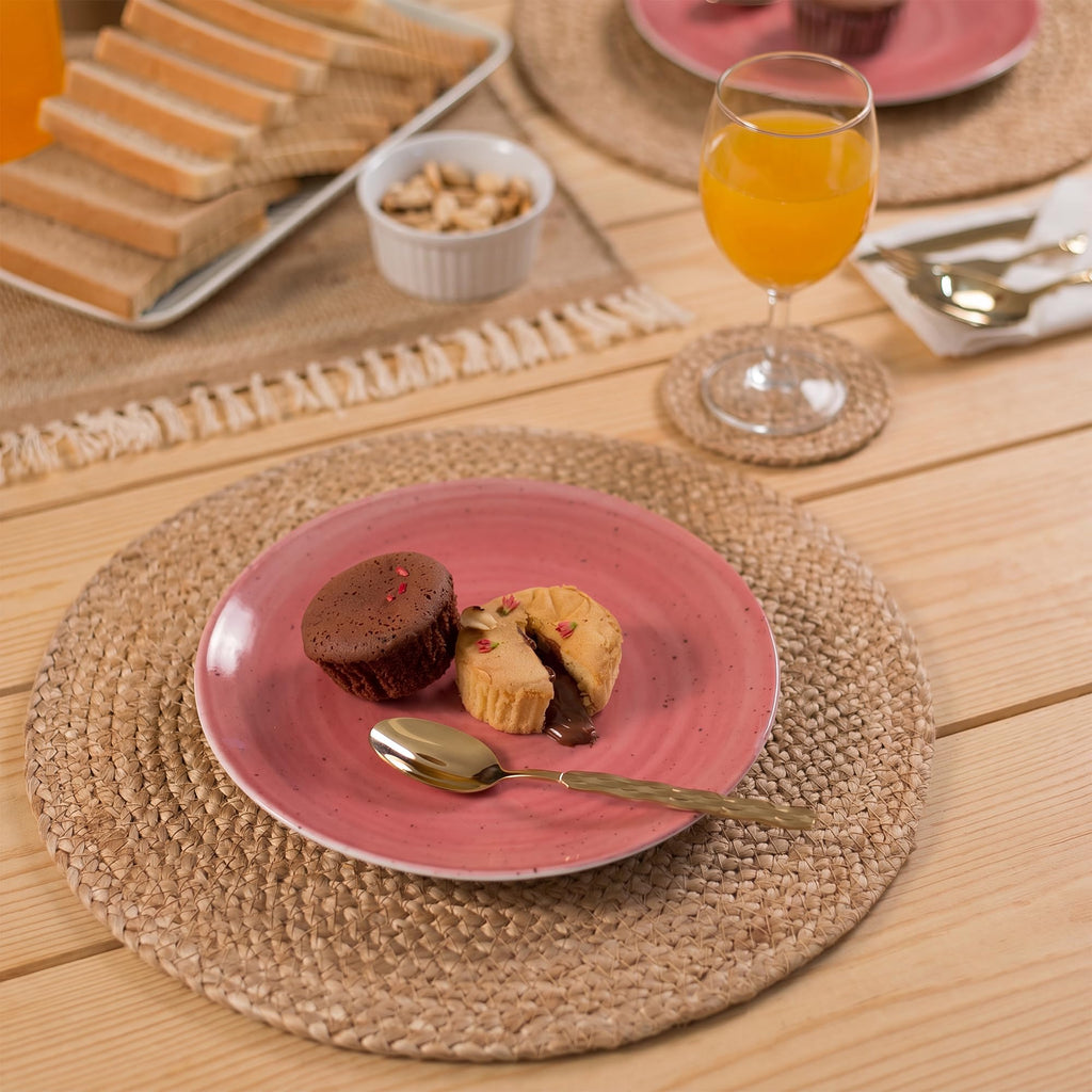 Round Jute Placemats, Set of 8, 13 Inch