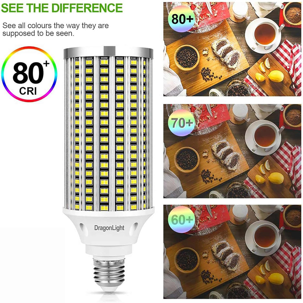 60W LED Corn Light Bulbs 6000K Daylight 7200Lumens, 2 Pack