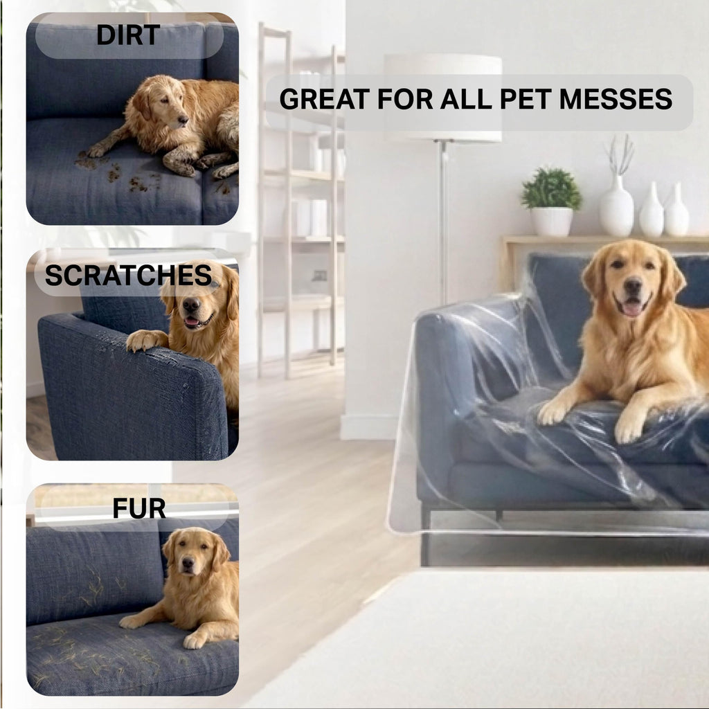 Heavy Duty Clear Plastic Chair Covers Protectors for Recliner